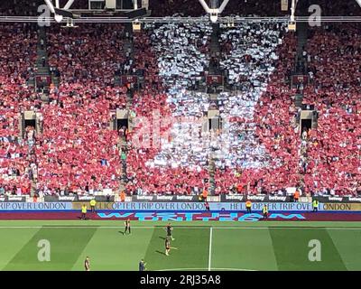 Stratford, London, Großbritannien. August 2023. Szenen aus dem West Ham Football Club gegen Chelsea FC im zweiten Spiel der Saison 2023/24 im London Stadium Credit: Motofoto/Alamy Live News Stockfoto