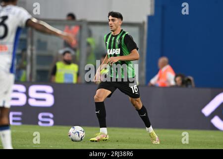 Kevin Miranda (Sassuolo) während des italienischen Spiels der Serie A zwischen Sassuolo 0-2 Atalanta im Mapei Stadium am 20. August 2023 in Reggio Emilia, Italien. Kredit: Maurizio Borsari/AFLO/Alamy Live News Stockfoto