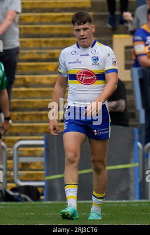 Josh Thewlis #2 der Warrington Wolves während des 22. Runde-Matches der Betfred Super League Leeds Rhinos gegen Warrington Wolves im Headingley Stadium, Leeds, Großbritannien, 20. August 2023 (Foto: Steve Flynn/News Images) Stockfoto