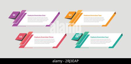 Vorlage für Infografik-Diagramme zu den Präsentationsschritten für Geschäftsfunktionen und -Funktionen Stock Vektor