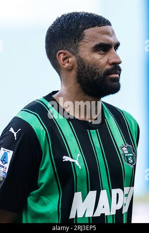 Reggio Emilia, Italien. August 2023. Gregoire Defrel (Sassuolo) während des Spiels US Sassuolo gegen Atalanta BC, italienische Fußballserie A in Reggio Emilia, Italien, 20. August 2023 Credit: Independent Photo Agency/Alamy Live News Stockfoto