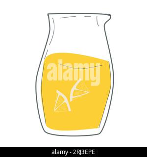 Ein einfacher Krug oder ein Glas selbstgemachtes Getränk Stock Vektor