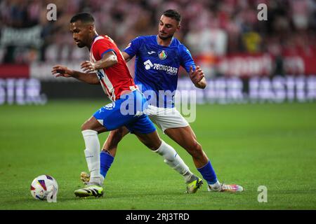 Girona, Spanien. August 2023. Viktor Tsyhankov von Girona FC während des La Liga EA Sports Matches zwischen Girona FC und Getafe CF spielte am 20. August 2023 im Montilivi Stadium in Girona, Spanien. (Foto: Bagu Blanco/PRESSINPHOTO) Credit: PRESSINPHOTO SPORTS AGENCY/Alamy Live News Stockfoto