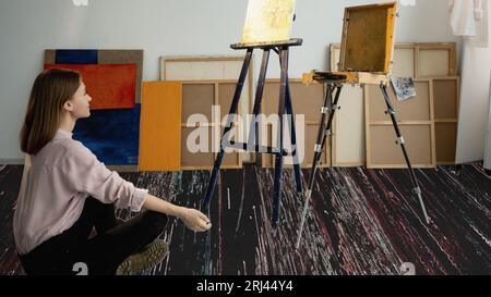 Digital Art nft Investment Woman Artwork Glitch Stockfoto