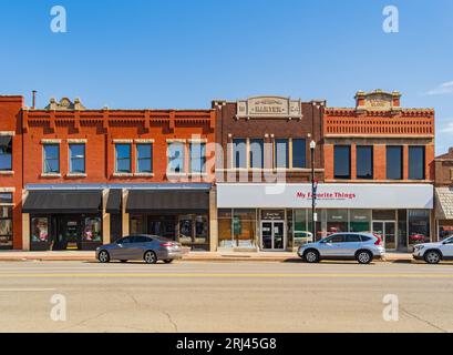 Oklahoma, 19. AUG 2023 - sonniger Außenblick auf das Stadtbild von Pona City Stockfoto