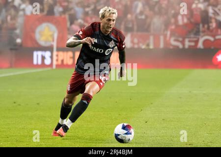 Toronto, Ontario, Kanada. August 2023. Federico Bernardeschi #10 im Spiel zwischen Toronto FC und CF Montreal. Das Spiel endete 2-3 für den CF Montreal. (Bild: © Angel Marchini/ZUMA Press Wire) NUR REDAKTIONELLE VERWENDUNG! Nicht für kommerzielle ZWECKE! Stockfoto