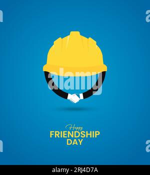 Happy Friendship Day, Creative Concept. 3D-Illustration. Stock Vektor