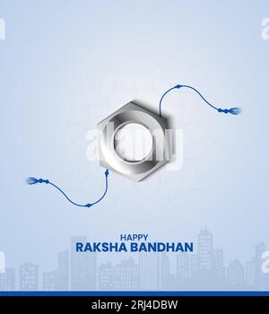 Indisches Religiöses Festival Raksha Bandhan. 3D-Illustration Stock Vektor