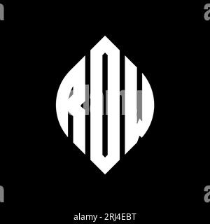 Logodesign mit kreisförmigem Buchstaben, Kreis- und Ellipsenform. ZEILENELLIPSENBUCHSTABEN im typografischen Stil. Die drei Initialen bilden ein kreisförmiges Logo. ZEILEN-CI Stock Vektor