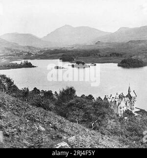 Alate 19. Jahrhundert Schwarzweiß-Fotografie, die Loch Awe in Schottland zeigt. Stockfoto