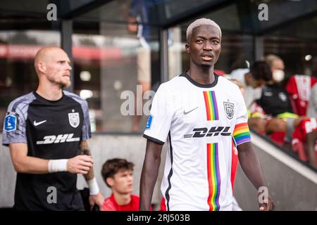 Silkeborg, Dänemark. August 2023. Mohamed Diomande (10) vom FC Nordsjaelland beim 3F Superliga-Spiel zwischen Silkeborg IF und FC Nordsjaelland im Jysk Park in Silkeborg. (Foto: Gonzales Photo/Alamy Live News Stockfoto