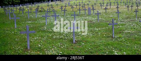 Friedhof für deutsche Soldaten bei Verdun im Norden frankreichs Stockfoto