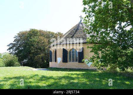 Die achteckige Vitt-Kapelle befindet sich im Fischerdorf Vitt Stockfoto