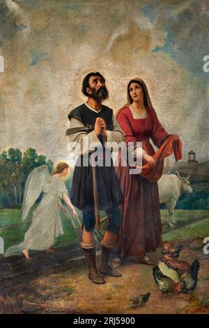 S. Isidoro - olio su tela - Giorgio Scherer - Terzo quarto del XIX secolo - Busseto (PR), chiesa parrocchiale di San Bartolomeo Stockfoto