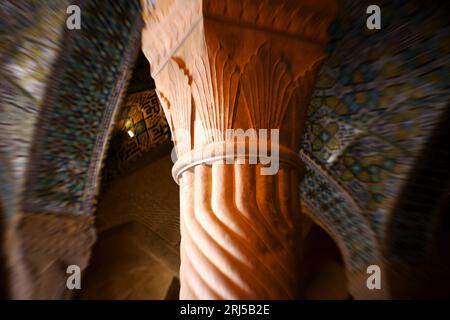 Vakil-Moschee, eine Moschee in Shiraz, im südlichen Iran. Diese Moschee wurde zwischen 1751 und 1773 in der Zand-Zeit erbaut Stockfoto