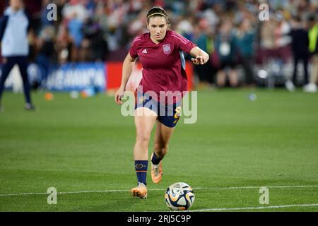 Sydney, Australien. August 2023. Mariona Caldentey aus Spanien erwärmt sich vor dem Endspiel der FIFA Frauen-Weltmeisterschaft Australien und Neuseeland 2023 zwischen Spanien und England im Stadion Australien am 20. August 2023 in Sydney, Australien Credit: IOIO IMAGES/Alamy Live News Stockfoto