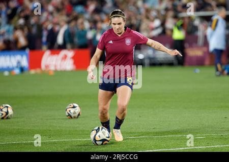 Sydney, Australien. August 2023. Mariona Caldentey aus Spanien erwärmt sich vor dem Endspiel der FIFA Frauen-Weltmeisterschaft Australien und Neuseeland 2023 zwischen Spanien und England im Stadion Australien am 20. August 2023 in Sydney, Australien Credit: IOIO IMAGES/Alamy Live News Stockfoto