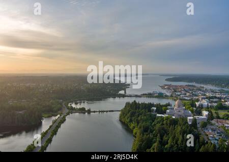 Olympia, Washington Sonnenuntergang im Juni 2023 Stockfoto