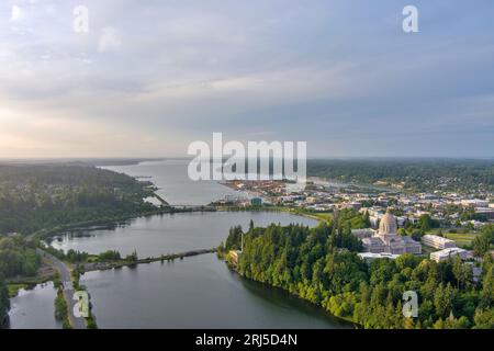 Olympia, Washington Sonnenuntergang im Juni Stockfoto