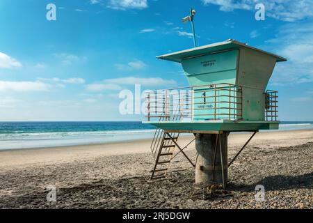 Rettungsschwimmer am Torrey Pines Beach, San Diego, Kalifornien Stockfoto