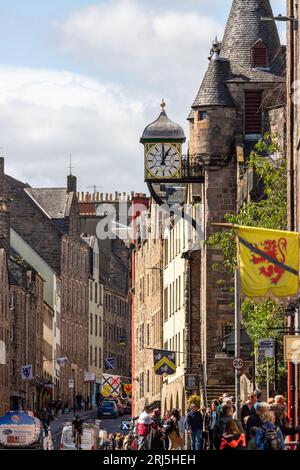 Canongate Tolbooth is a historic landmark of the Old Town area of Edinburgh, built in 1591 Stock Photo