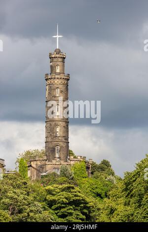 Das Nelson-Monument ist ein Gedenk Turm zu Ehren von Vize-Admiral Horatio Nelson, befindet sich in Edinburgh, Schottland Stockfoto