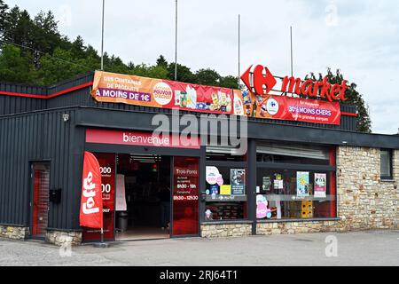 Niederlassung eines Carrefour-Marktes in Belgien Stockfoto