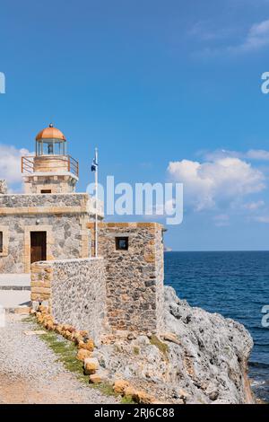 Eine majestätische Aufnahme der Burg Monemvasia in Griechenland Stockfoto