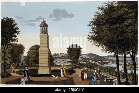 Vue de St Cloud et de ses Umgebung - in "Vues de Paris par Courvoisier, 1827 Stockfoto