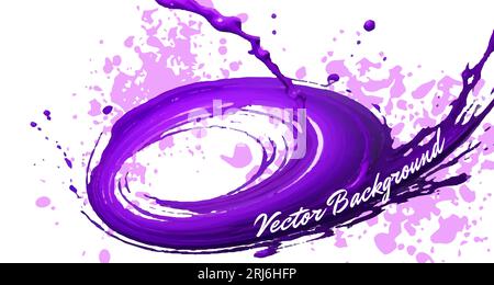 Violetter Pinselstrich. Vektorbanner. Stock Vektor