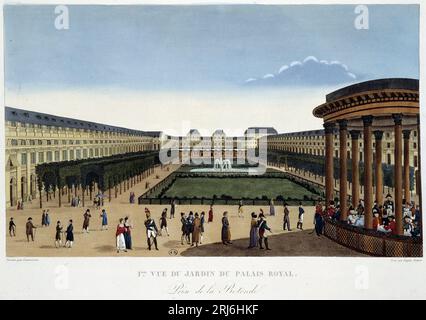 Jardin du Palais-Royal, Vers 1820 - in "Vues de Paris' de Courvoisier, 1827 Stockfoto