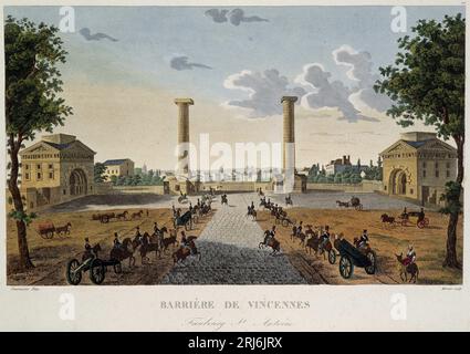 Barrieres de Vincennes par Courvoisier, 1827 Stockfoto