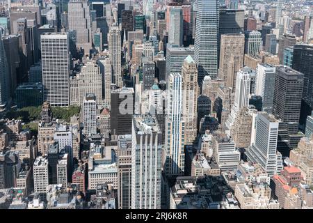 Midtown manhattan, Luftaufnahme, Skyline, New York, USA Stockfoto