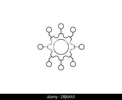Algorithmus, Engineering, Kanalsymbol. Vektorillustration. Stock Vektor