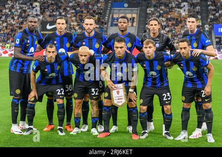 Milano, Italien. August 2023. Die Startelf von Inter für das Spiel der Serie A zwischen Inter und Monza bei Giuseppe Meazza in Mailand. (Foto: Gonzales Photo - Tommaso Fimiano). Stockfoto