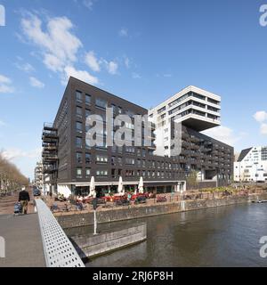 Amsterdam, Niederlande - Le Grande Cour Housing and Comercial Development von MVSA Architecten, de Architekten Cie, Heren 5 architecten Stockfoto