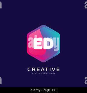 Ursprüngliches Logo mit farbenfrohem Vorlagenvektor. Stock Vektor