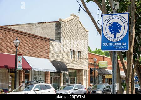 York South Carolina, außen, Vordereingänge des Gebäudes, Geschäft Geschäft Geschäft Händler Markt Markt, Verkauf Kauf, Shopping Shopper Economy, Stockfoto