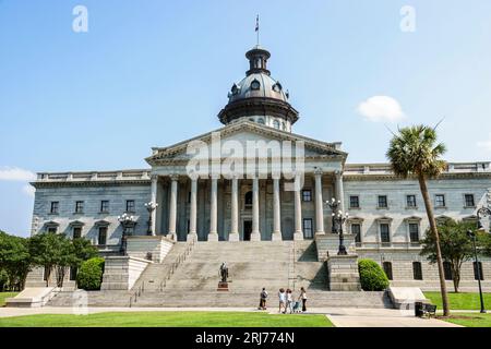 Columbia South Carolina, South Carolina State House, Außenansicht, Vordereingang des Gebäudes Stockfoto