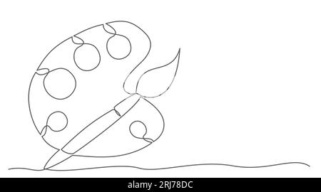 Einzeilige Zeichnung auf weißem Hintergrund Stock Vektor