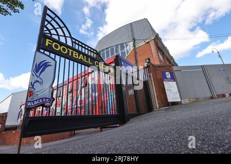 A General View of Selhurst Park before the Premier League Match Crystal Palace vs Arsenal at Selhurst Park, London, Vereinigtes Königreich, 21. August 2023 (Foto: Mark Cosgrove/News Images) in London, Vereinigtes Königreich am 21. August 2023. (Foto von Mark Cosgrove/News Images/SIPA USA) Stockfoto