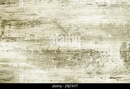 Grundiges, altes, weiß lackiertes Holzbrett Stockfoto