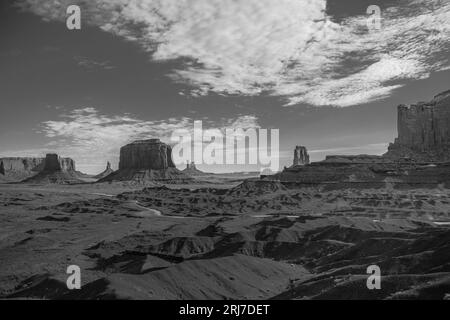 John Ford Point, B&W, Monument Valley Arizona #9383 Stockfoto