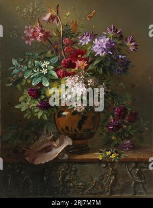 Stillleben mit Blumen in einer griechischen Vase: Allegorie des Frühlings 1817 von Georgius Jacobus Johannes van OS Stockfoto