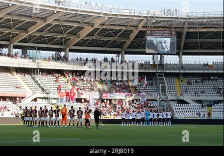 Turin, Italien. August 2023. Während der italienischen Serie A, Fußballspiel zwischen Torino FC und Cagliari Calcio am 21. August 2023 im Stadio Olimpico Grande Torino, Turin Italien. Foto Nderim KACELI Credit: Independent Photo Agency/Alamy Live News Stockfoto