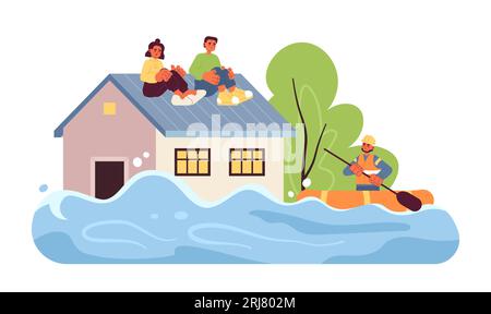 Flaches Konzept für Vektorpunkte Stock Vektor