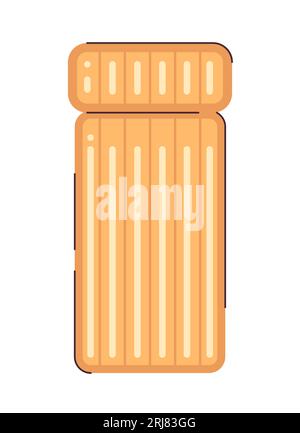 Aufblasbare Matratze zum Schwimmen in einem halbflachen Farbvektorobjekt im Pool Stock Vektor