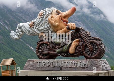 Trollstigen Campground, Andalsnes, More og Romsdal County, Norwegen, Skandinavien Stockfoto
