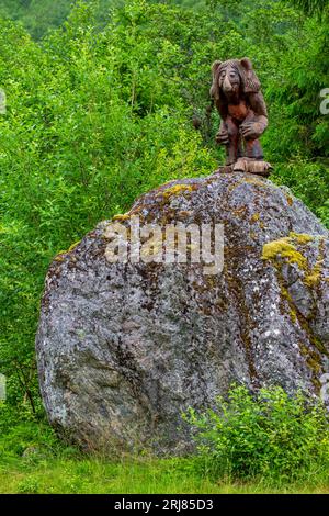 Trollstigen Campground, Andalsnes, More og Romsdal County, Norwegen, Skandinavien Stockfoto
