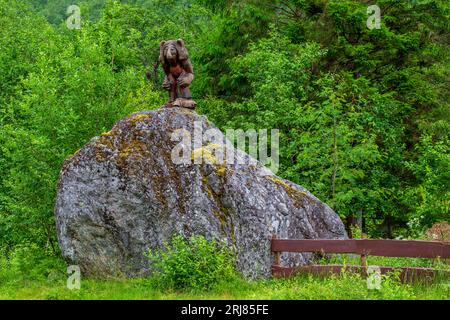 Trollstigen Campground, Andalsnes, More og Romsdal County, Norwegen, Skandinavien Stockfoto